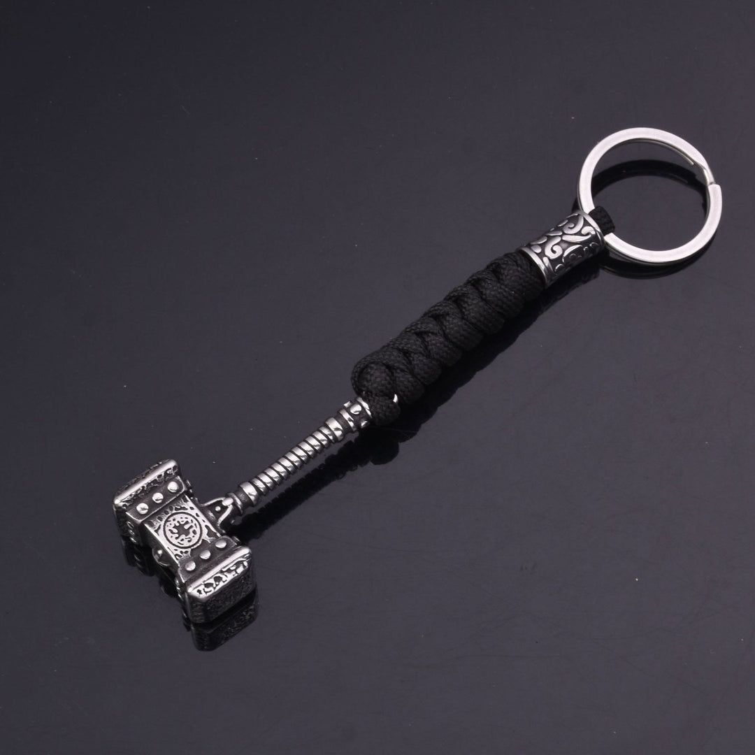 WorldNorse Vikings Thor's Hammer Survival Rope Keychain