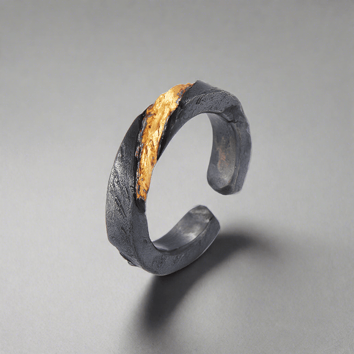 Flash Sale - WorldNorse Flowing Fire Inlaid Adjustable Ring / Bracelet