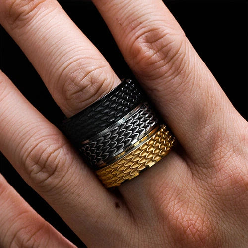 FREE Today: Retro Dragon Scale Spinner Anxiety Ring