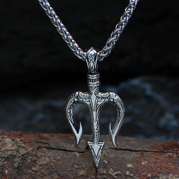 WorldNorse "Power and Courage" Poseidon Trident Necklace