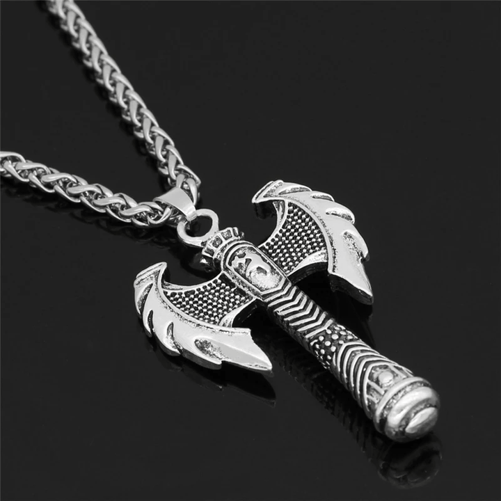 WorldNorse Pirate Double Axe Necklace