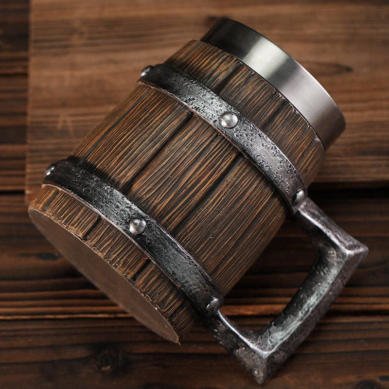 WorldNorse Viking Wood Style Beer Mug