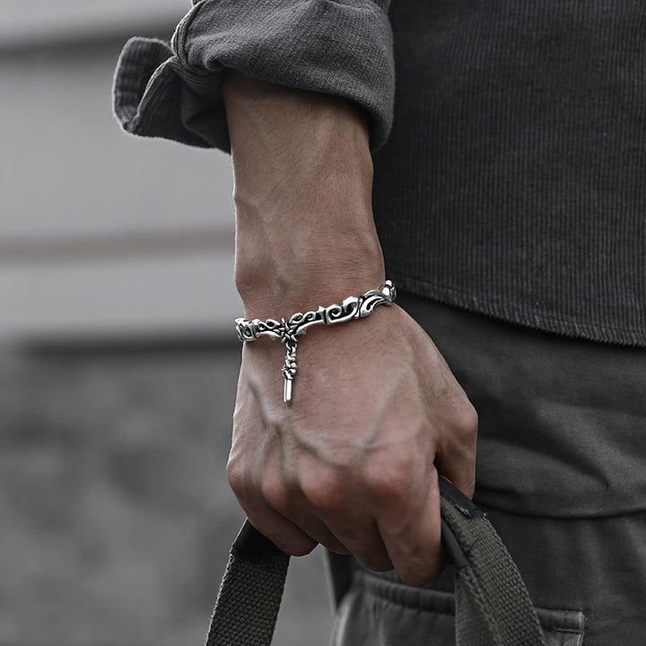 WorldNorse Pentagram Dark Pattern Bracelet