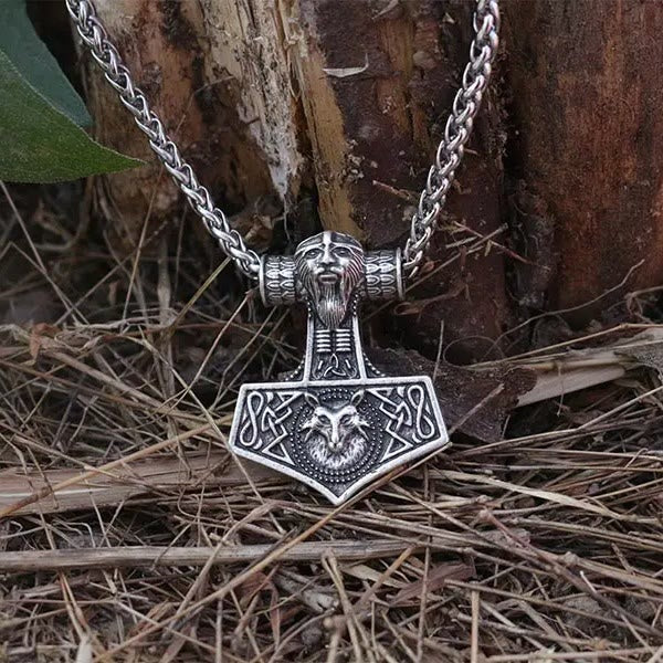 WorldNorse Viking Man Thor's Hammer Mjolnir Necklace
