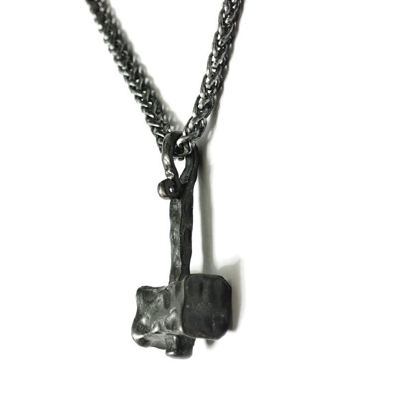 WorldNorse Forged Iron Thor's Hammer Necklace