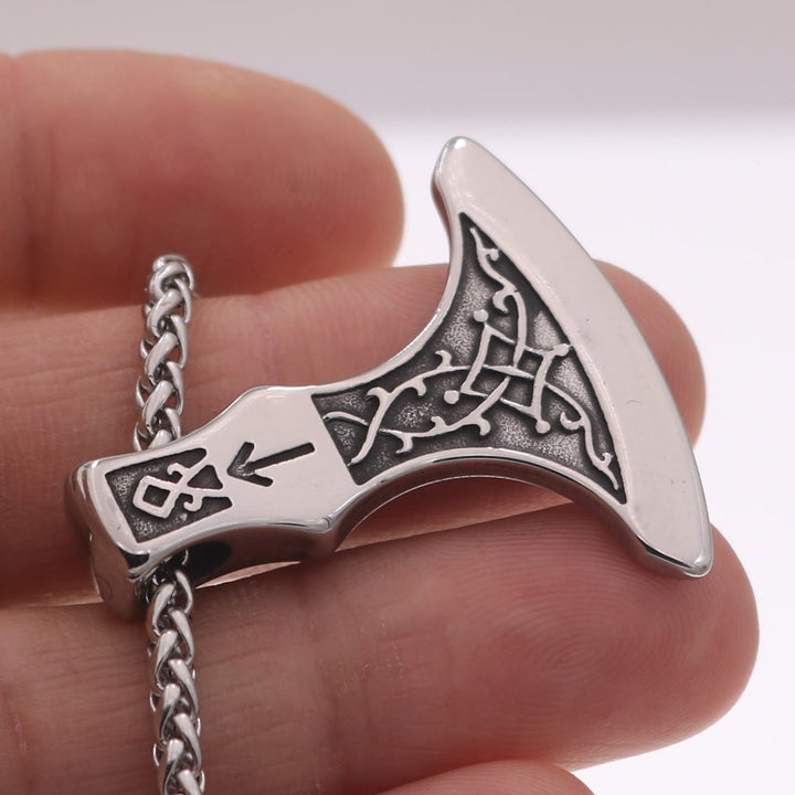 WorldNorse Viking Axe With Norse Rune Necklace