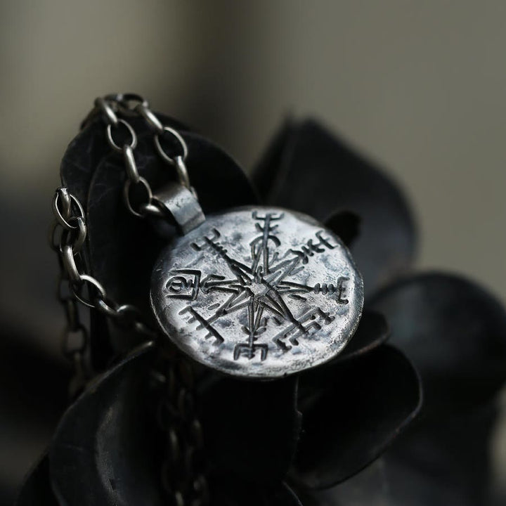 WorldNorse 999 Sterling Silver Vegvisir Necklace