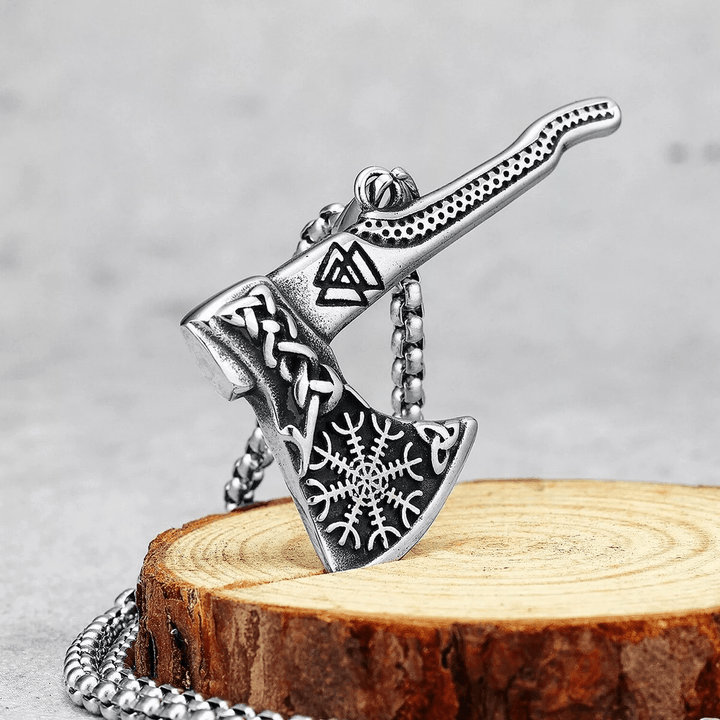 Flash Sale - WorldNorse Viking Axe Norse Myth Symbols Necklace