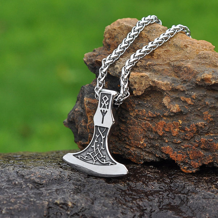 WorldNorse Viking Axe With Norse Rune Necklace