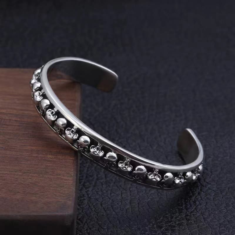 FREE Today: Skull Wrist Cuff Dark Goth Bracelet