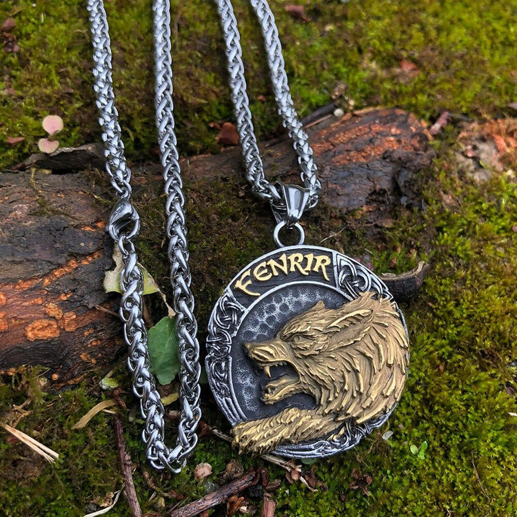 WorldNorse Fenrir Of Wolf And Helm Of Awe Necklace