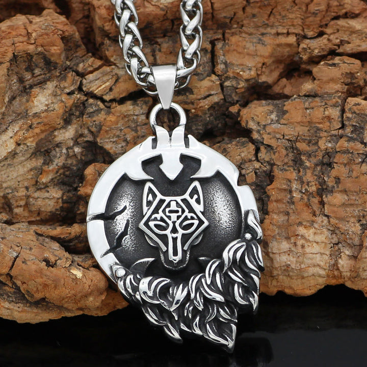 WorldNorse Wolf Head Fenrir Necklace