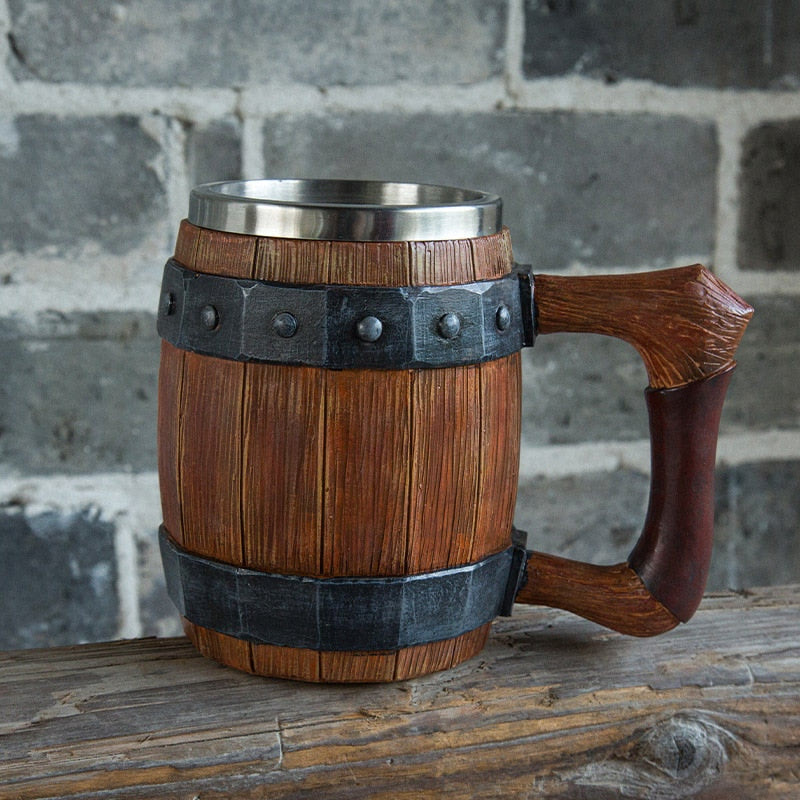 WorldNorse Viking Wood Beer Mug