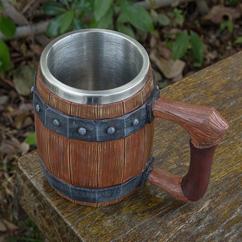 WorldNorse Viking Wood Beer Mug