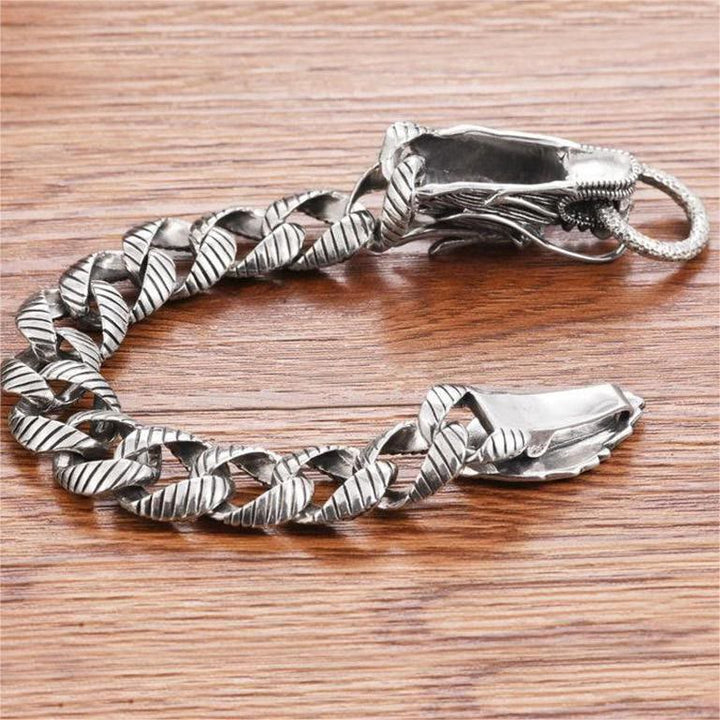 WorldNorse Dragon Head And Tail Interlocked Bracelet