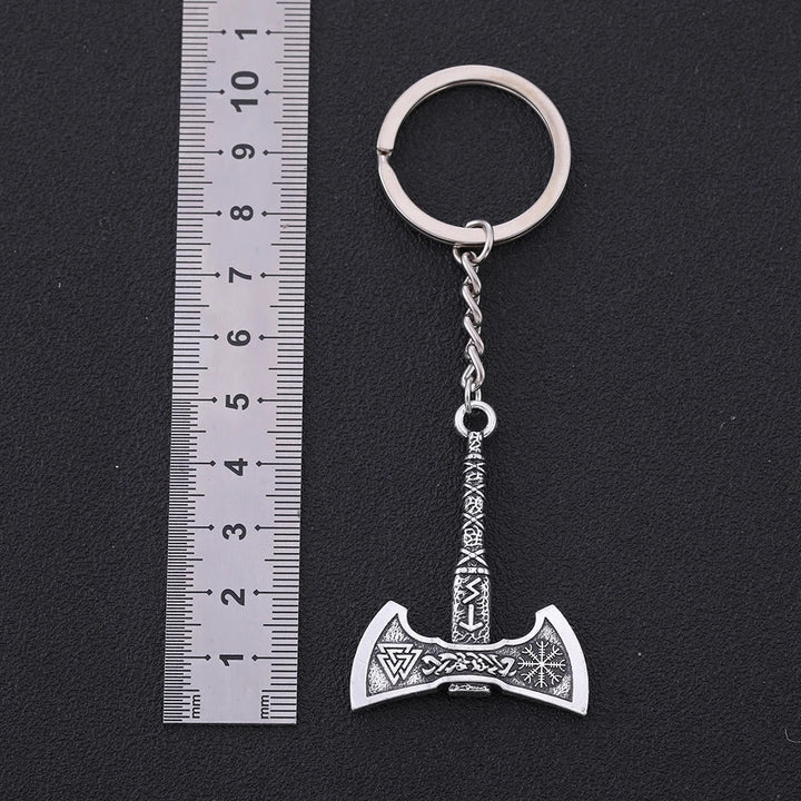 WorldNorse Viking Axe Various Elements Keychain