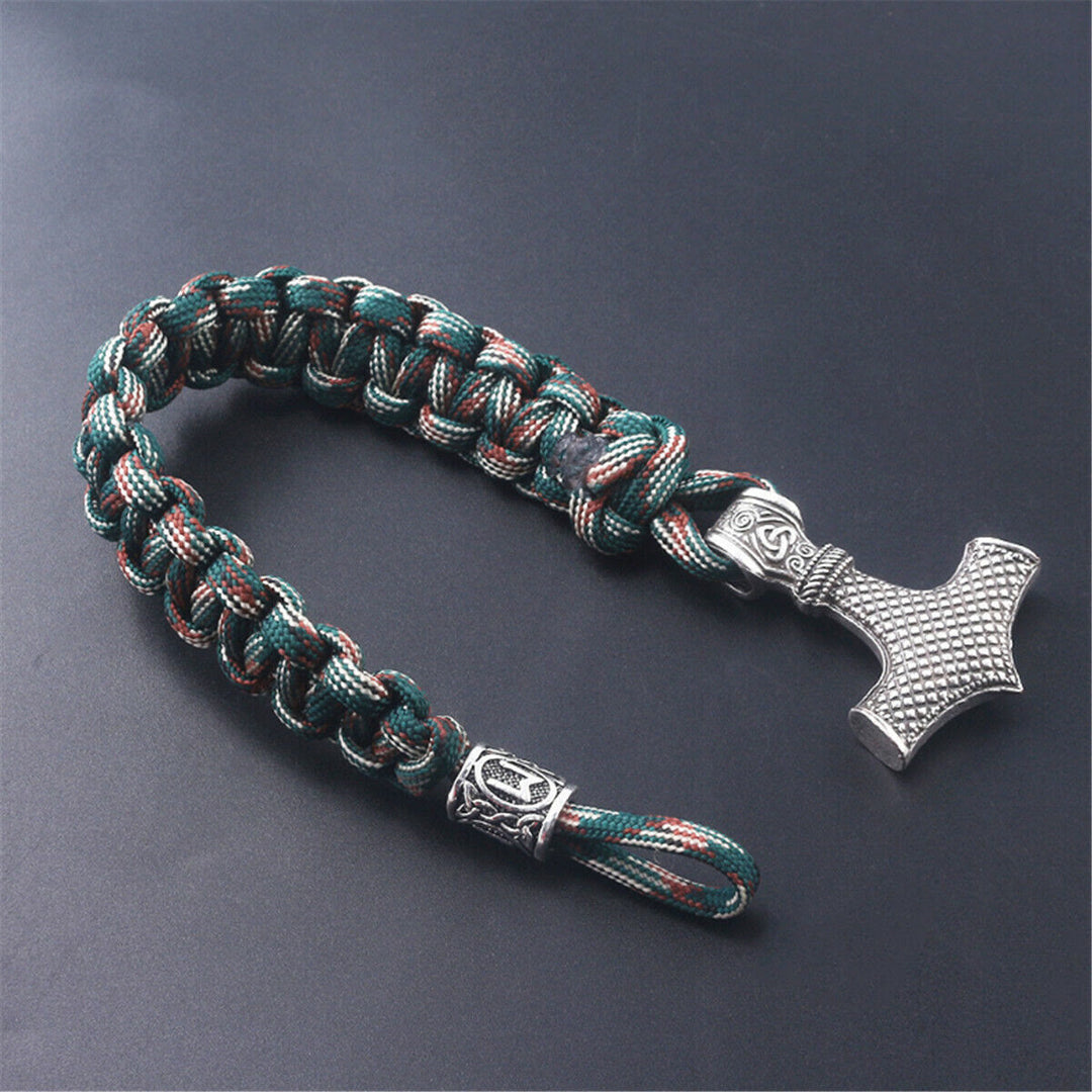 Flash Sale - WorldNorse Thor's Hammer Braided Rope Viking Mjolnir Bracelet