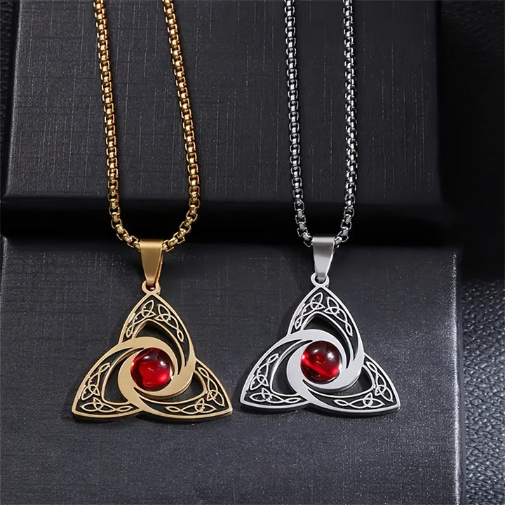 Flash Sale - Enchanted Triquetra Celtic Knot Amulet Necklace