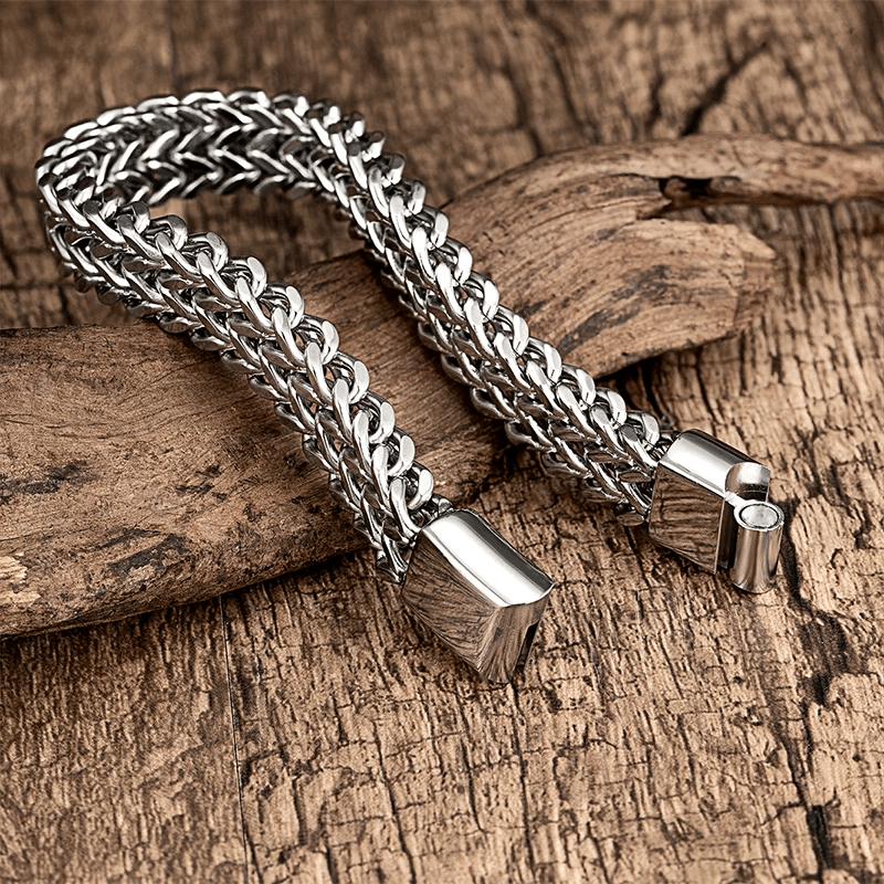 WorldNorse Classic Double Row Wheat Chain Bracelet