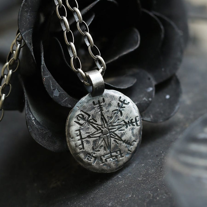 WorldNorse 999 Sterling Silver Vegvisir Necklace