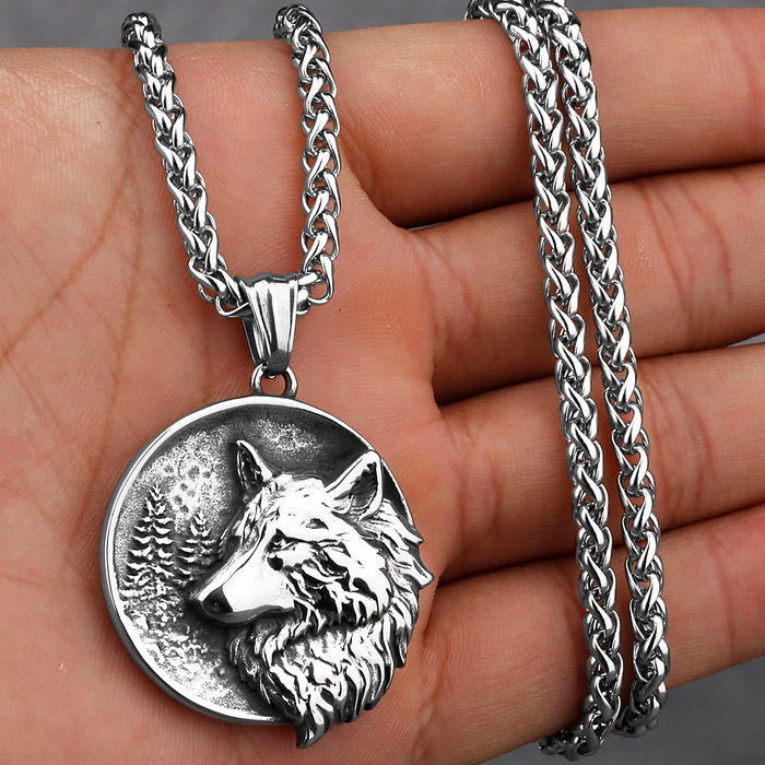 WorldNorse Men's Viking Wolf Necklace