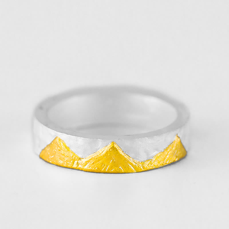 WorldNorse 999 Sterling Silver Mountain Peak Ring