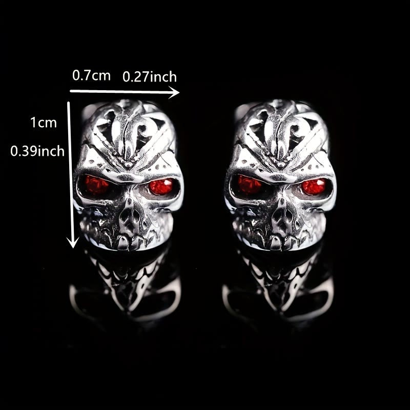 WorldNorse Gothic Red Eyes Devil Earrings