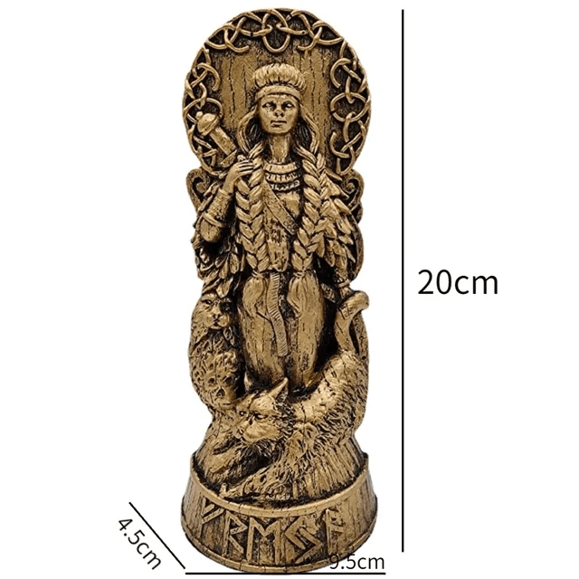 WorldNorse Freyja Norse Goddess Carving Sculpture