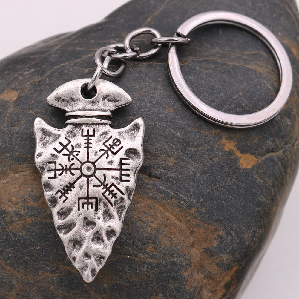 WorldNorse Vegvisir Compass Shield Keychain