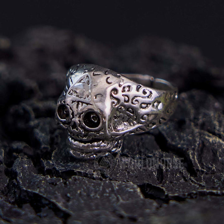 WorldNorse Gothic Skull All Seeing Eye Ring