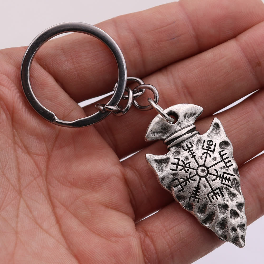 WorldNorse Vegvisir Compass Shield Keychain