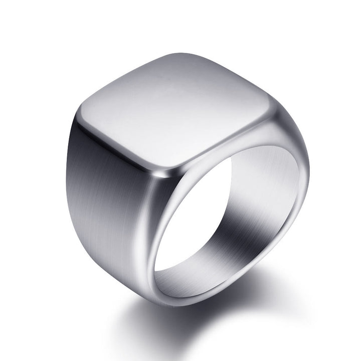 FREE Today: Light Surface Polished Square Punk Ring