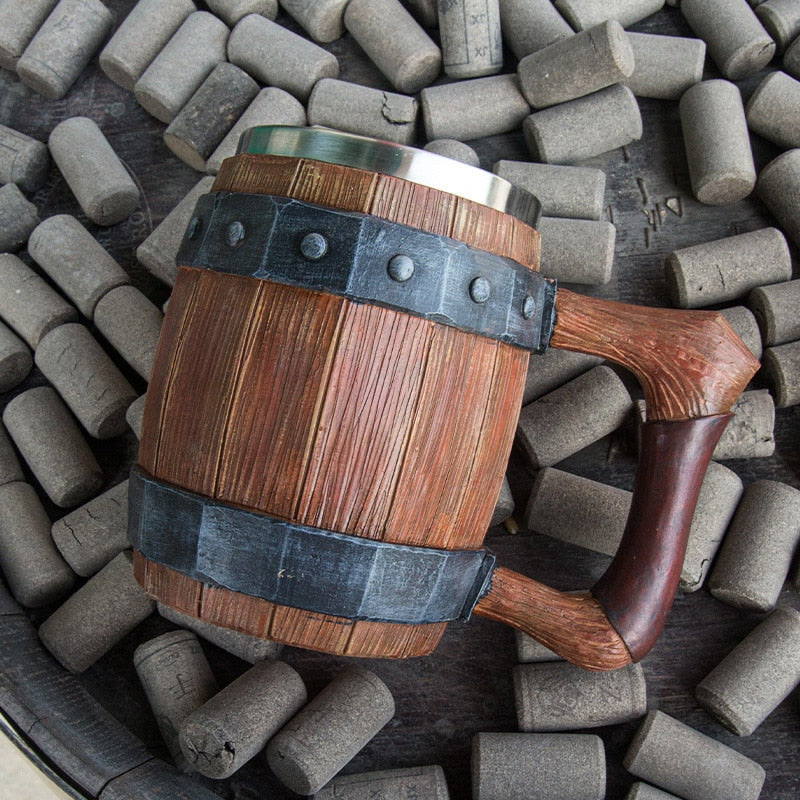 WorldNorse Viking Wood Beer Mug