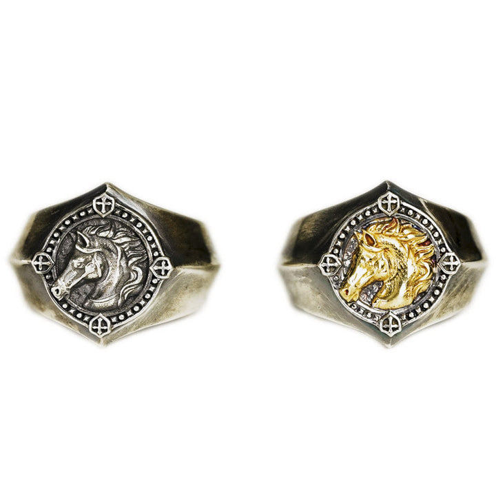 WorldNorse War Horse Signet Charger Ring