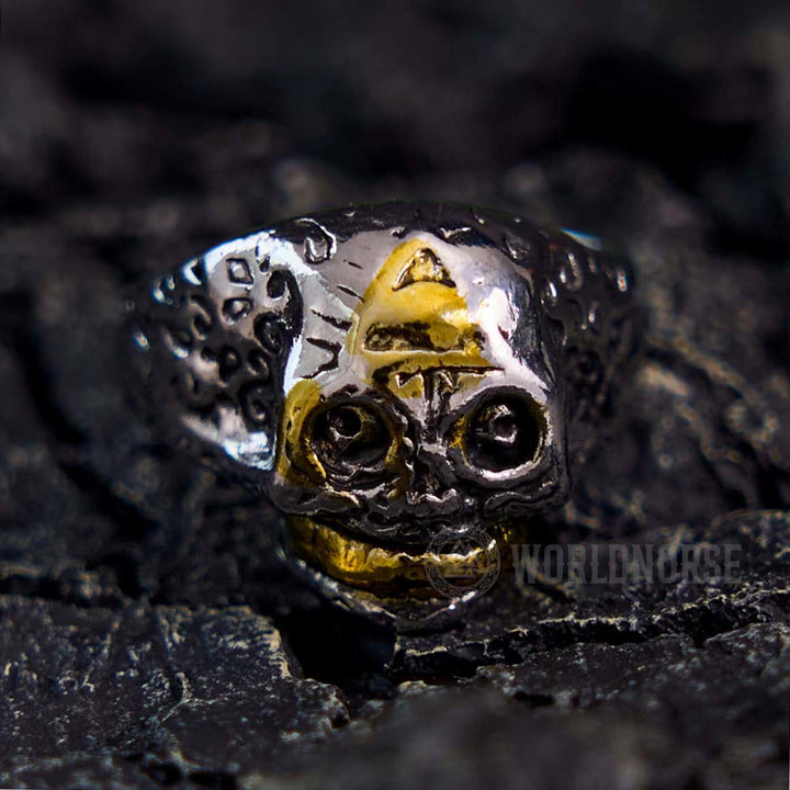 WorldNorse Gothic Skull All Seeing Eye Ring