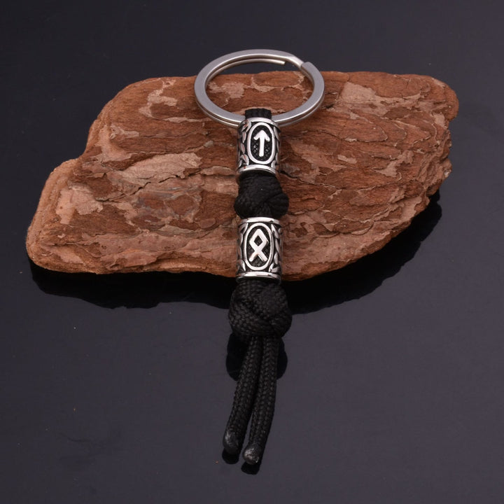 WorldNorse Viking Rune Beads Parachute Rope Keychain