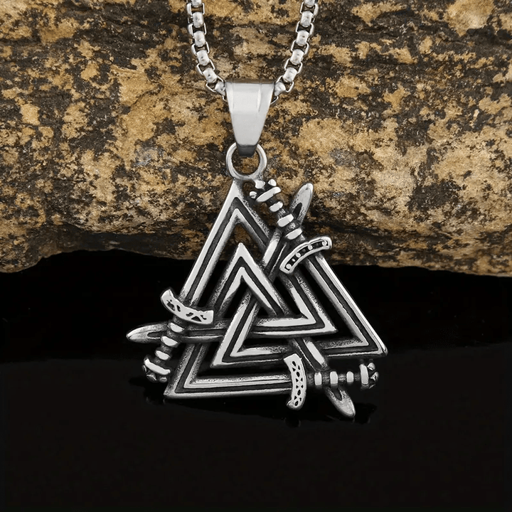 WorldNorse Valknut With Sword Necklace