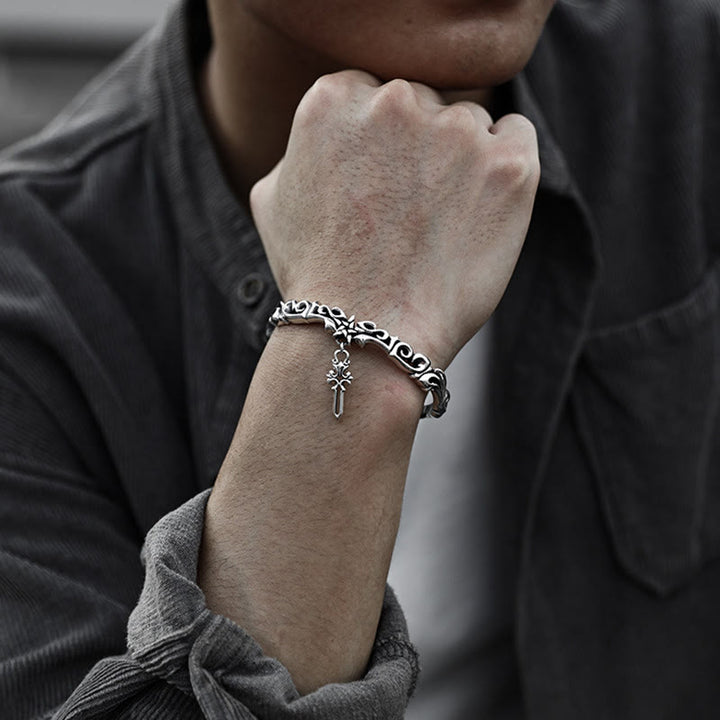 WorldNorse Pentagram Dark Pattern Bracelet