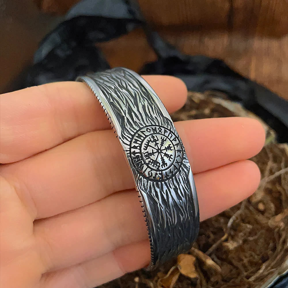 WorldNorse Vegvisir Bangle Open Bracelet