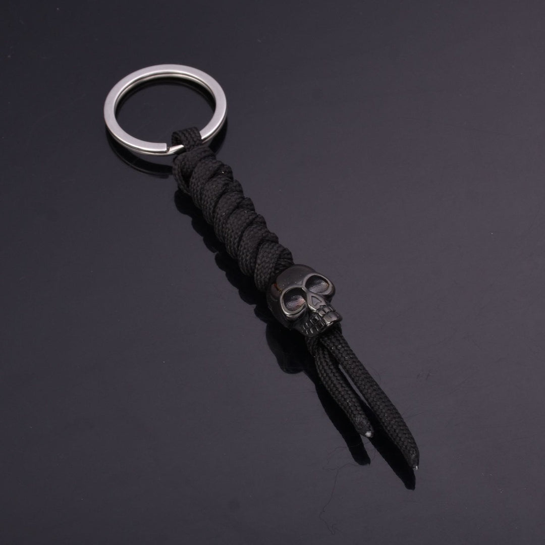 WorldNorse Skull Parachute Rope Keychain