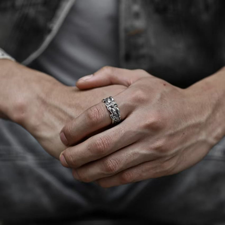 WorldNorse Men Vintage Gluttonous Divine Beast Ring