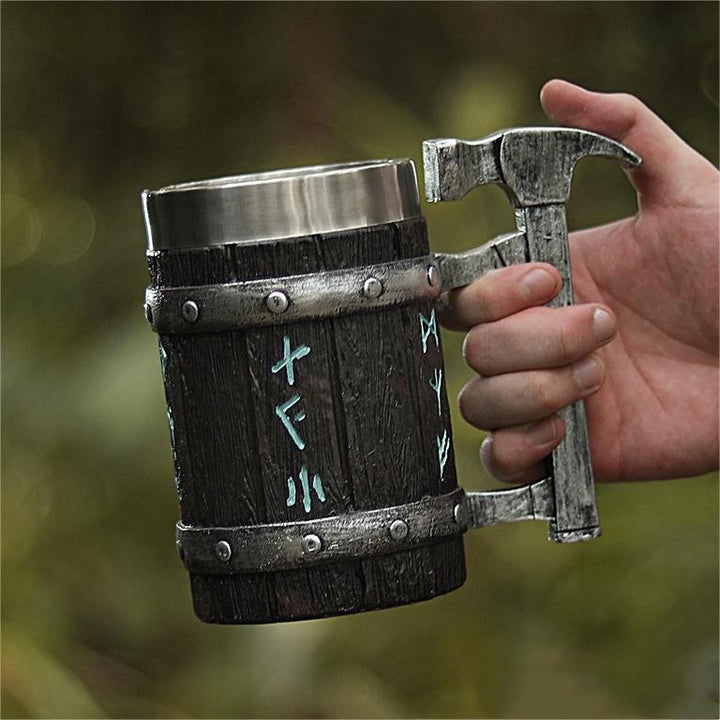 WorldNorse Nordic Viking Rune Hammer Mug