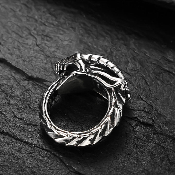 Flash Sale - WorldNorse Nordic Mythical Giant Dragon Nicolas Style Protection Ring / Necklace