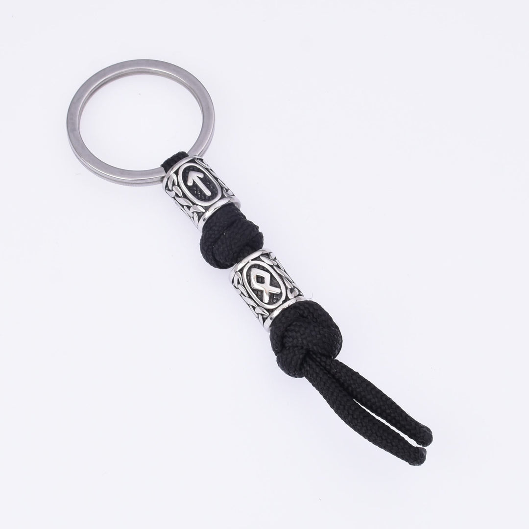 WorldNorse Viking Rune Beads Parachute Rope Keychain