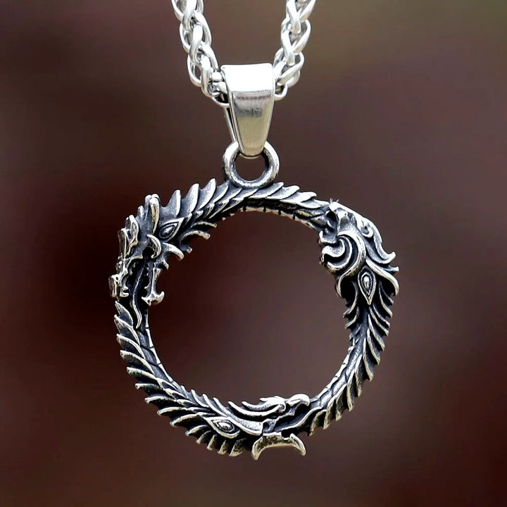 WorldNorse Domineering Three-headed Dragon Necklace