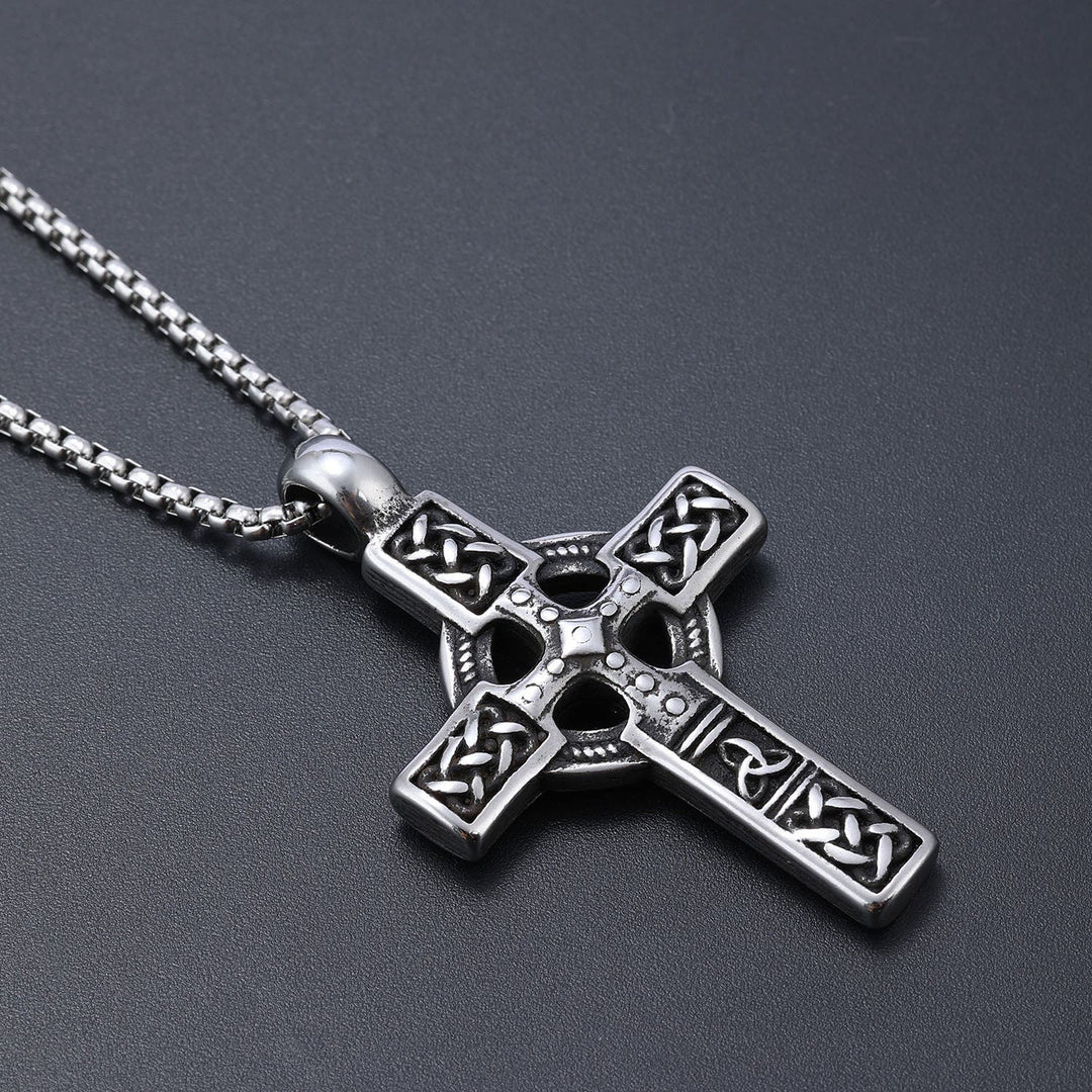 WorldNorse Celtic Knot Triquetra Cross Necklace