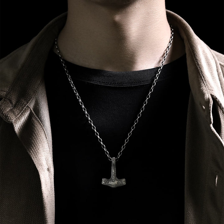 WorldNorse 999 Sterling Silver Mjolnir Necklace