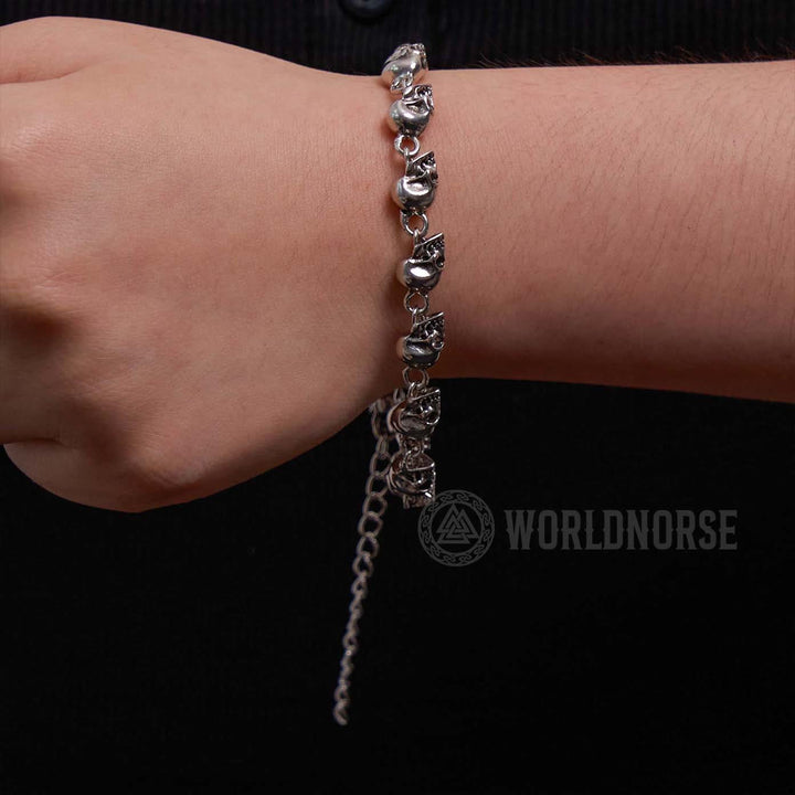 WorldNorse Skull Head Design Bracelet