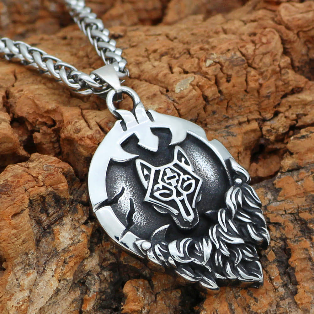 WorldNorse Wolf Head Fenrir Necklace