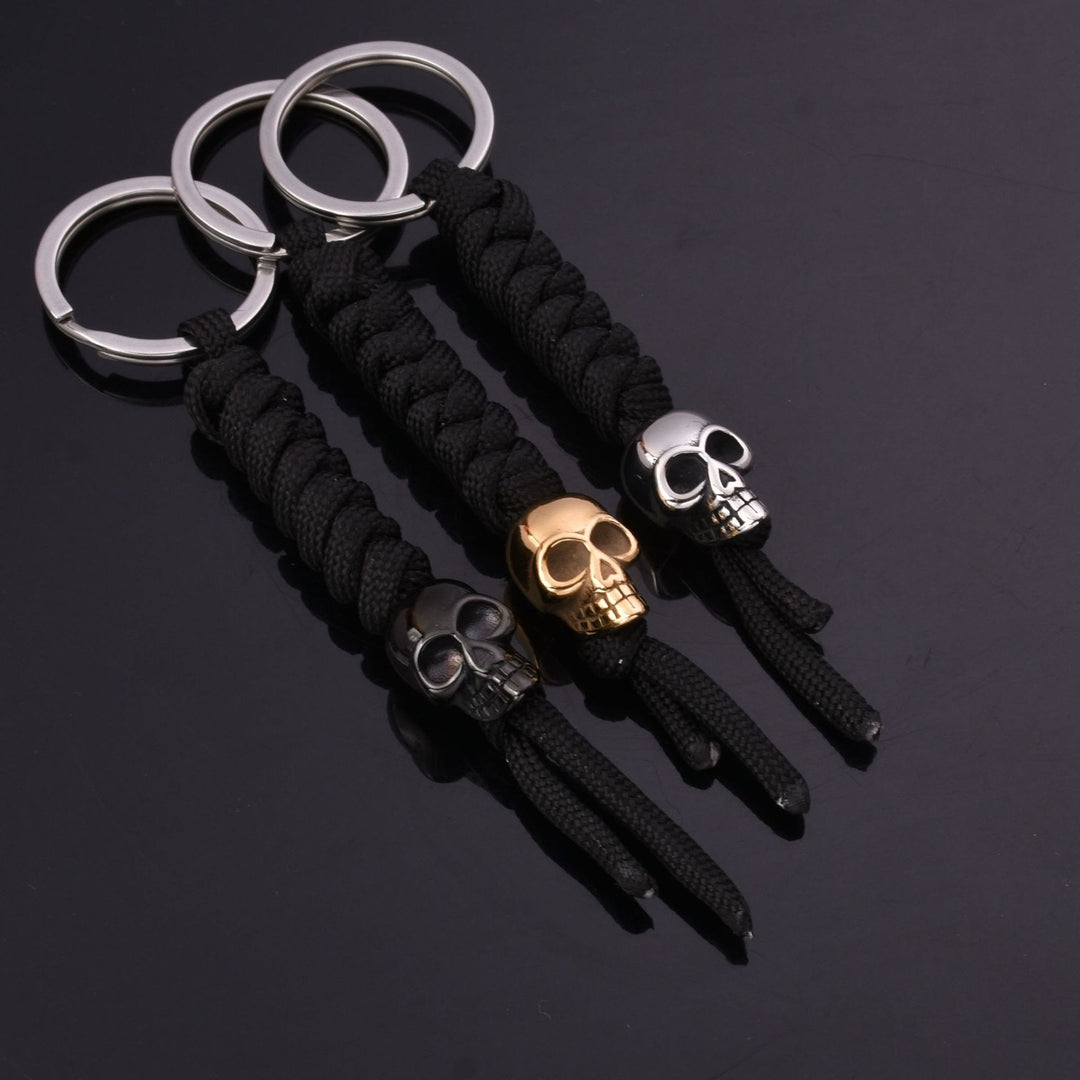 WorldNorse Skull Parachute Rope Keychain